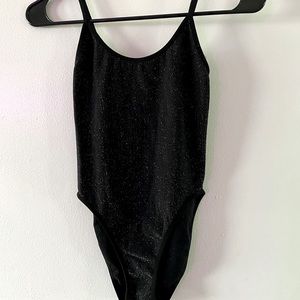 Stretch fit glitter bodysuit size S